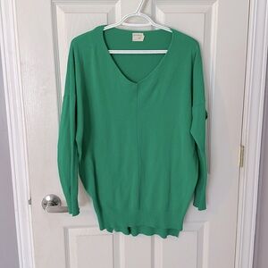 Dreamers Green Tunic Sweater Size S/M